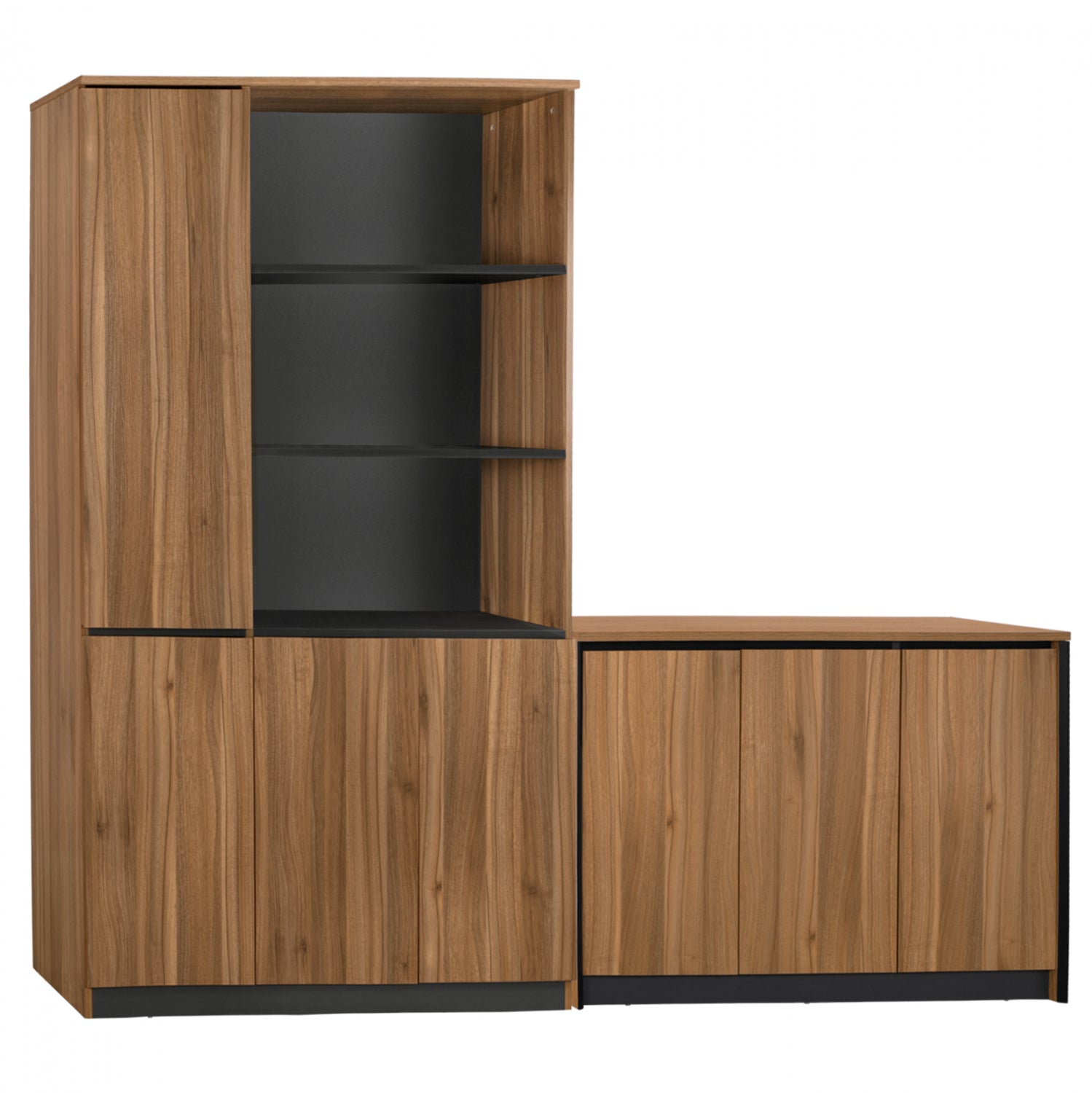 ΣΕΤ 2 ΤΜΧ ΒΙΒΛΙΟΘΗΚΗ ΓΡΑΦΕΙΟΥ ΕΠΑΓΓΕΛΜΑΤΙΚΗ ΜΕ ΝΤΟΥΛΑΠΙ SUPREME HM11370 - Pakobazaar