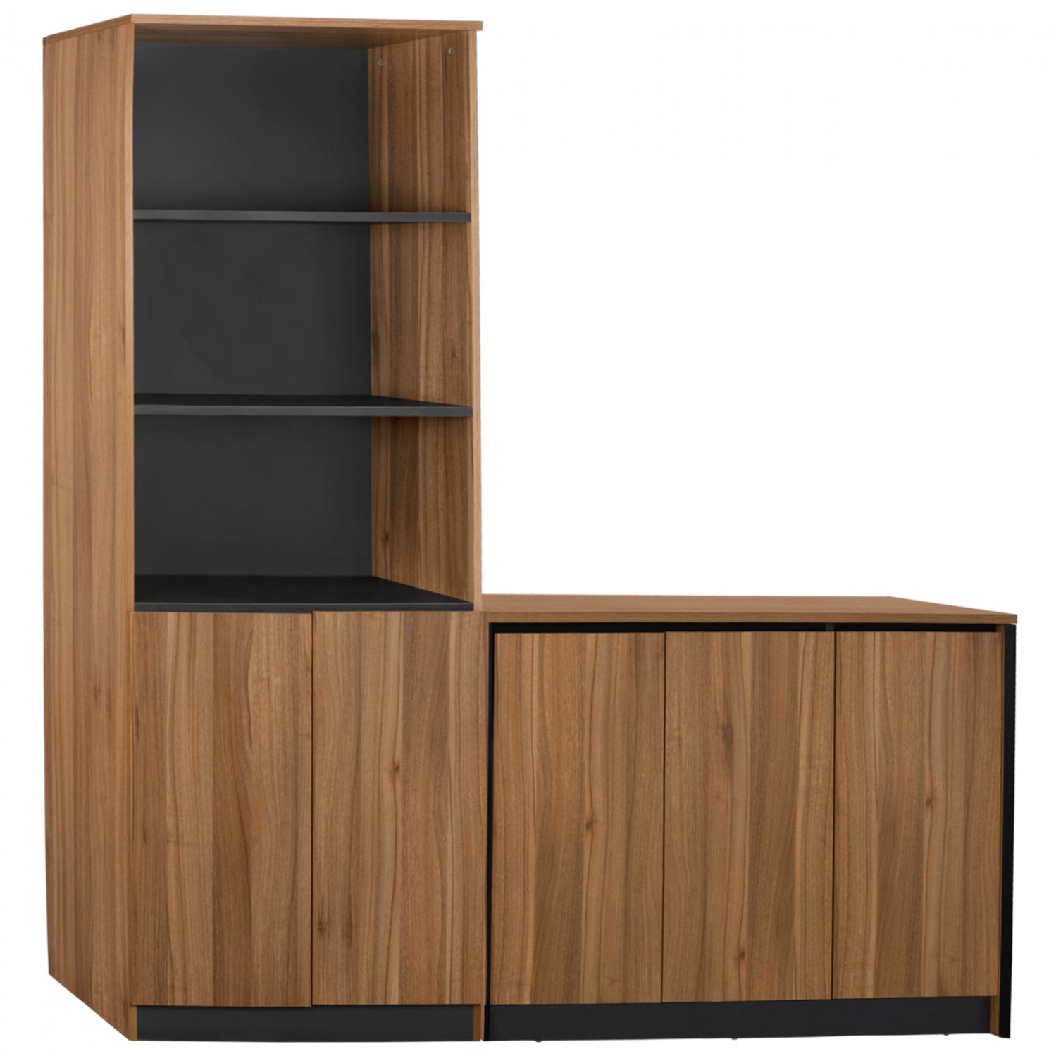 ΣΕΤ 2 ΤΜΧ ΒΙΒΛΙΟΘΗΚΗ ΓΡΑΦΕΙΟΥ ΕΠΑΓΓΕΛΜΑΤΙΚΗ ΜΕ ΝΤΟΥΛΑΠΙ SUPREME HM11369 - Pakobazaar