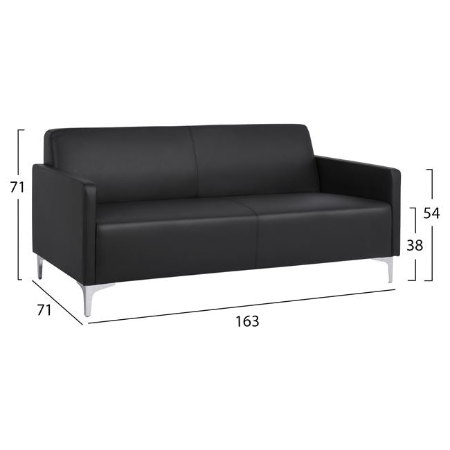 ΣΕΤ 2 ΤΜΧ ΚΑΝΑΠΕΣ 3ΘΕΣΙΟΣ ΚΑΙ 2ΘΕΣΙΟΣ NELLIE HM11274.01 ΜΑΥΡΟ ΧΡΩΜΑ - Pakobazaar