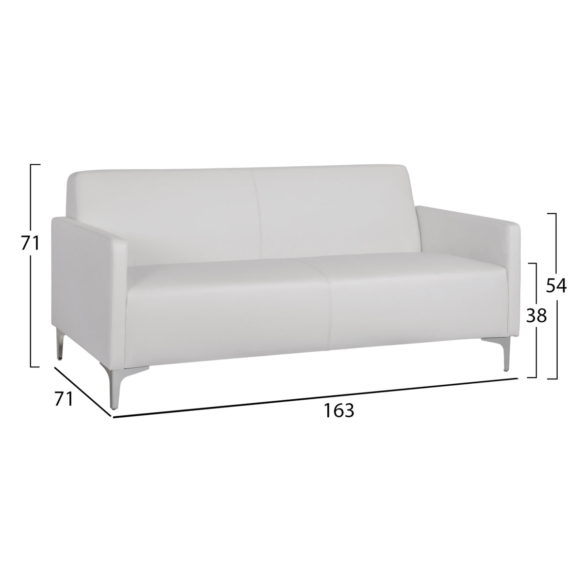 ΣΕΤ 2 ΤΜΧ ΚΑΝΑΠΕΣ 3ΘΕΣΙΟΣ ΚΑΙ 2ΘΕΣΙΟΣ NELLIE HM11274.02 ΛΕΥΚΟ ΧΡΩΜΑ - Pakobazaar