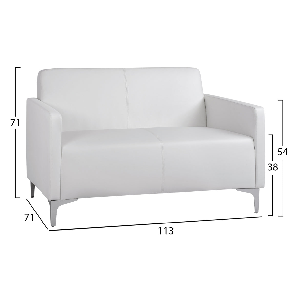ΣΕΤ 2 ΤΜΧ ΚΑΝΑΠΕΣ 3ΘΕΣΙΟΣ ΚΑΙ 2ΘΕΣΙΟΣ NELLIE HM11274.02 ΛΕΥΚΟ ΧΡΩΜΑ - Pakobazaar