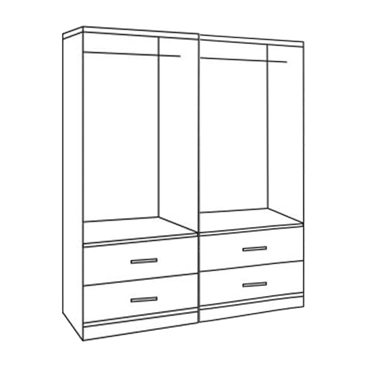 ΣΕΤ 2 ΤΜΧ ΝΤΟΥΛΑΠΑ 4ΦΥΛΛΗ ΜΕ 4 ΣΥΡΤΑΡΙΑ SONAMA 160X42X181 HM11349.02 - Pakobazaar