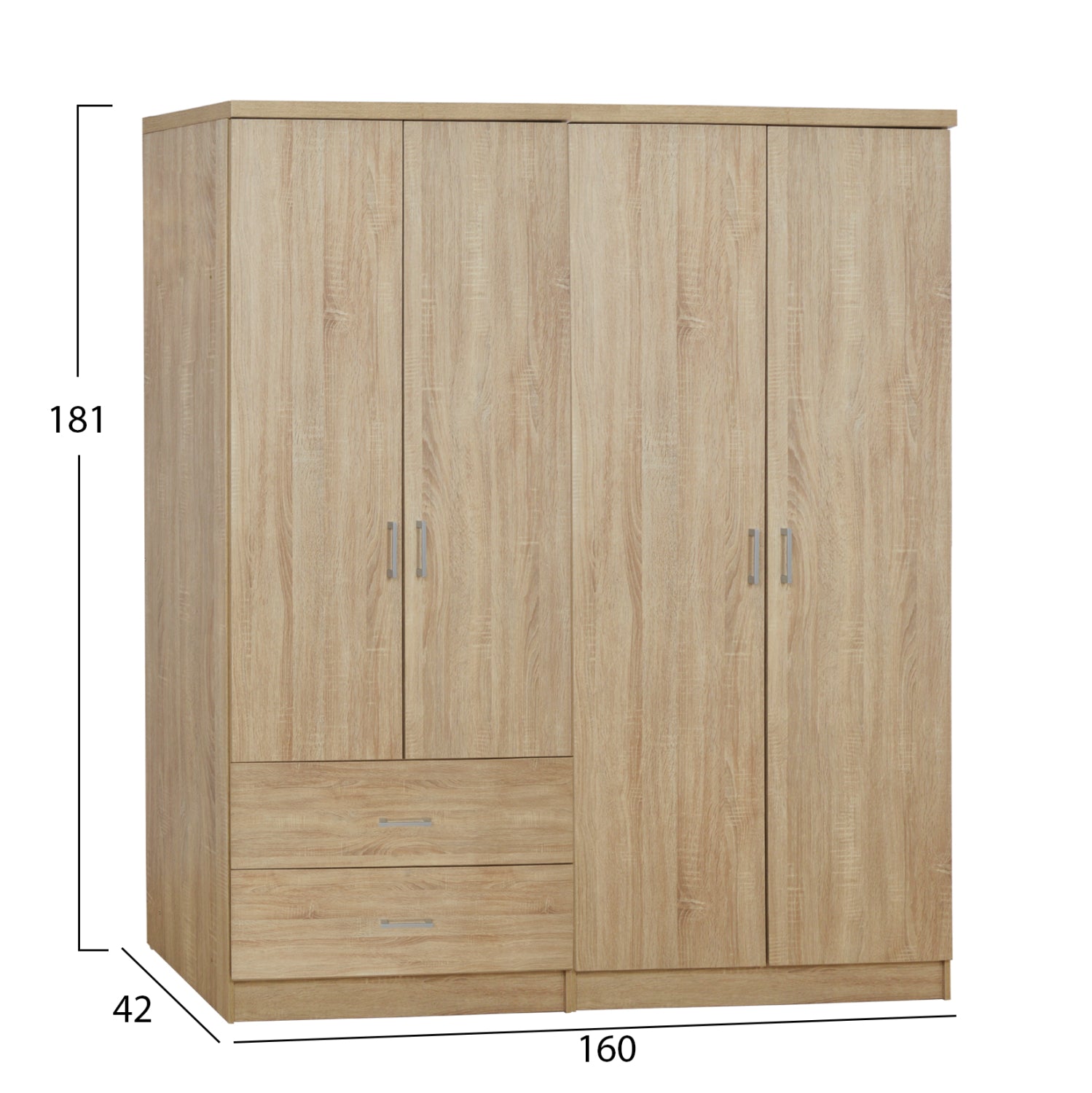 ΣΕΤ 2 ΤΜΧ ΝΤΟΥΛΑΠΑ 4ΦΥΛΛΗ SONAMA 160X42X181 HM11351.02 - Pakobazaar