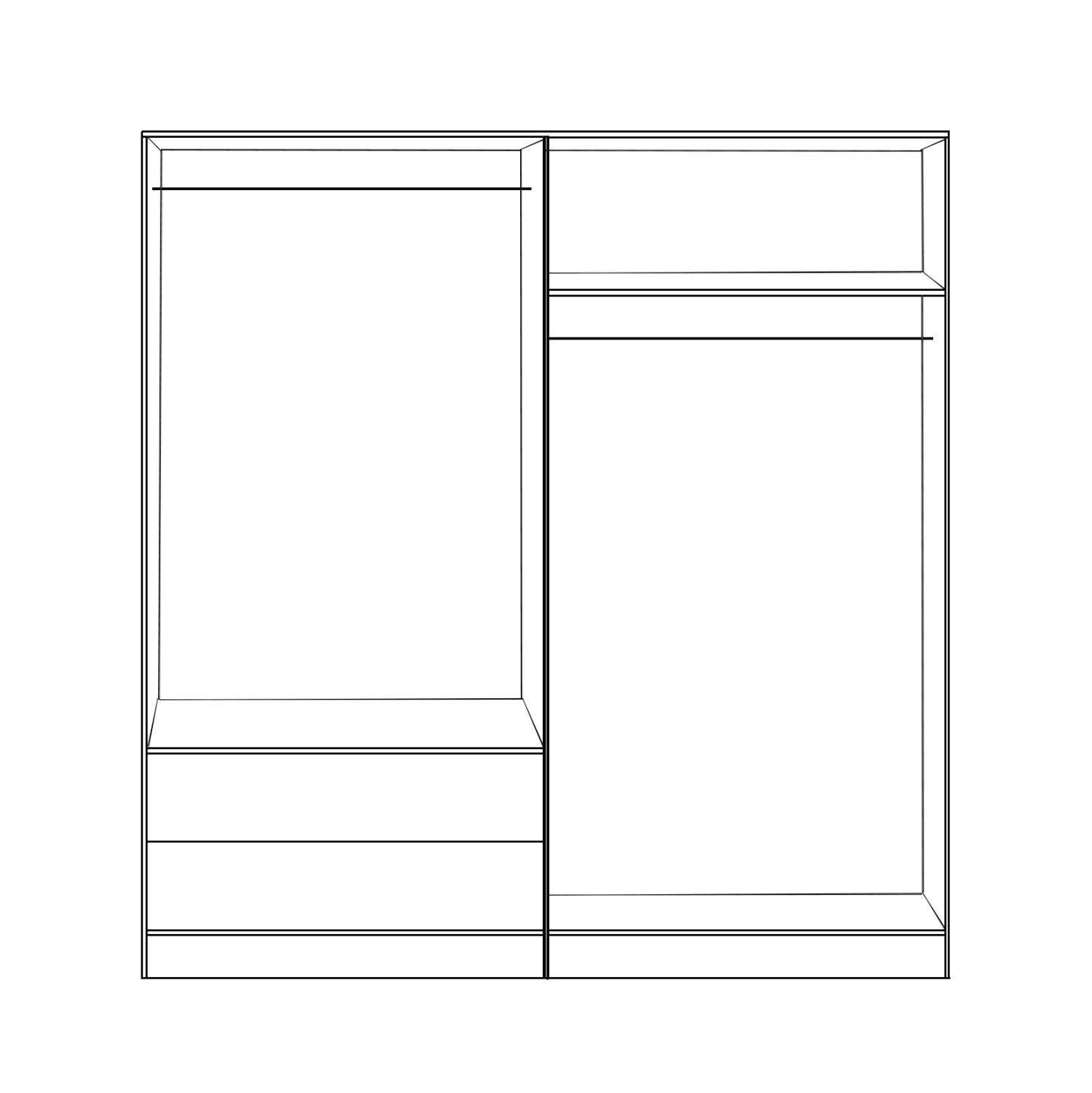 ΣΕΤ 2 ΤΜΧ ΝΤΟΥΛΑΠΑ 4ΦΥΛΛΗ SONAMA 160X42X181 HM11351.02 - Pakobazaar