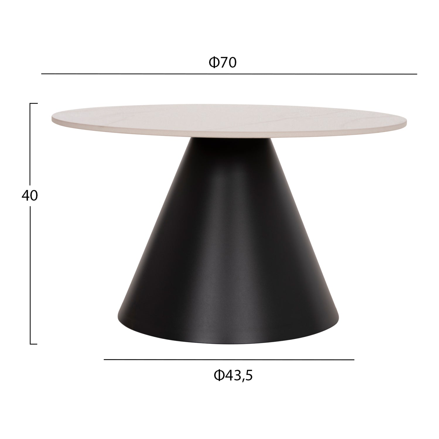 ΣΕΤ 2 ΤΡΑΠΕΖΙΑ ΣΑΛΟΝΙΟΥ RIDGE(X) HM18307.02 SINTERED STONE TOPS--ΒΑΣΕΙΣ ΜΑΥΡΕΣ Φ50 & Φ70 - Pakobazaar