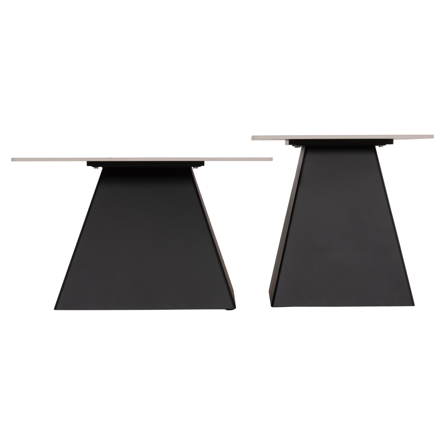 ΣΕΤ 2 ΤΡΑΠΕΖΙΑ ΣΑΛΟΝΙΟΥ QUBER(X) HM18311.02 SINTERED STONE ΤΕΤΡΑΓΩΝΟ--ΒΑΣΕΙΣ ΜΑΥΡΕΣ - Pakobazaar