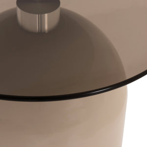 ΣΕΤ 2 ΤΡΑΠΕΖΙΑ ΣΑΛΟΝΙΟΥ BELLINS HM18313.04 ΜΠΕΖ ΜΕΤΑΛ.ΒΑΣΕΙΣ--ΓΥΑΛΙ Φ50εκ & Φ80εκ - Pakobazaar