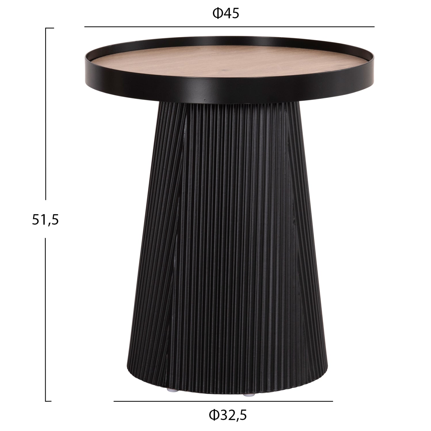 ΣΕΤ 2ΤΜΧ ΤΡΑΠΕΖΙΑ ΣΑΛΟΝΙΟΥ DUNCAN HM21081 MDF ΚΑΙ ΚΕΡΑΜΙΚΟ TOP Φ80εκ & Φ45εκ - Pakobazaar