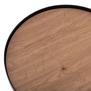 ΣΕΤ 2ΤΜΧ ΤΡΑΠΕΖΙΑ ΣΑΛΟΝΙΟΥ DUNCAN HM21081 MDF ΚΑΙ ΚΕΡΑΜΙΚΟ TOP Φ80εκ & Φ45εκ - Pakobazaar
