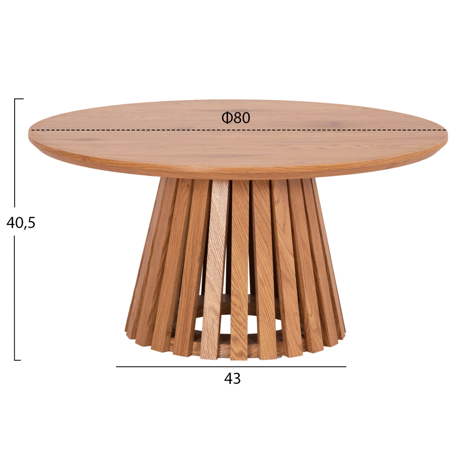 ΣΕΤ 2ΤΜΧ ΤΡΑΠΕΖΙΑ ΣΑΛΟΝΙΟΥ TALBERT HM21083 MDF ΦΥΣΙΚΟ ΞΥΛΟΥ Φ80εκ & Φ45εκ - Pakobazaar