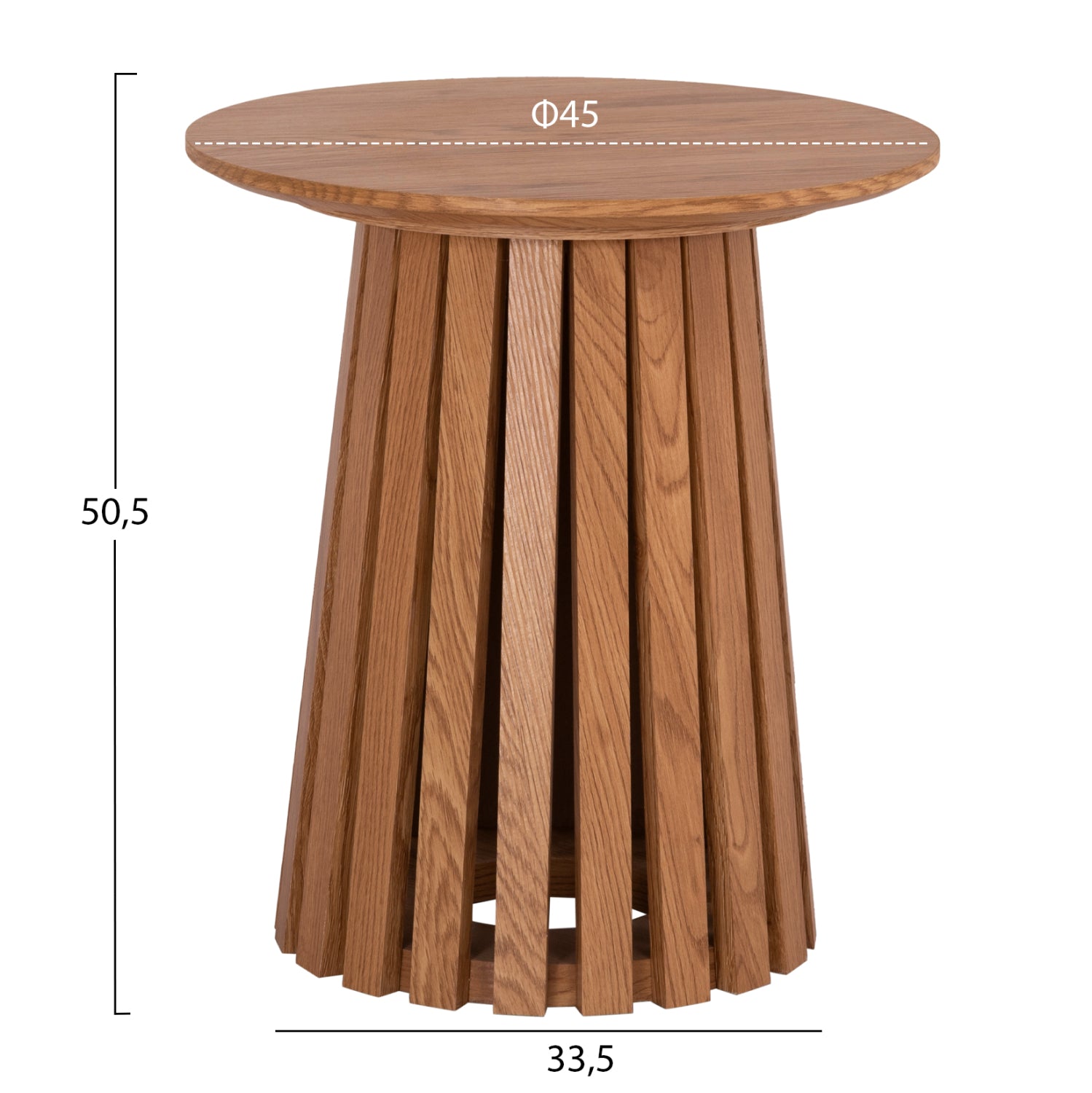 ΣΕΤ 2ΤΜΧ ΤΡΑΠΕΖΙΑ ΣΑΛΟΝΙΟΥ TALBERT HM21083 MDF ΦΥΣΙΚΟ ΞΥΛΟΥ Φ80εκ & Φ45εκ - Pakobazaar
