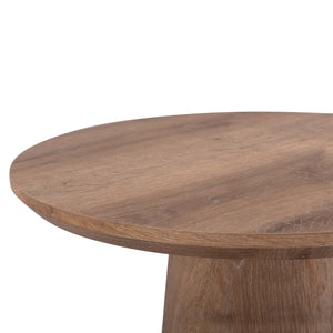 ΣΕΤ 2ΤΜΧ ΤΡΑΠΕΖΙΑ ΣΑΛΟΝΙΟΥ KARAN HM21085 MDF ΦΥΣΙΚΟ ΞΥΛΟΥ Φ80εκ & Φ45εκ - Pakobazaar
