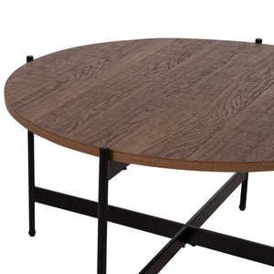 ΣΕΤ 2ΤΜΧ ΤΡΑΠΕΖΙΑ ΣΑΛΟΝΙΟΥ RONDA HM21089.03 MDF ΣΕ ΚΑΡΥΔΙ ΧΡΩΜΑ Φ80εκ & Φ50εκ - Pakobazaar