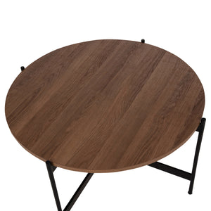 ΣΕΤ 2ΤΜΧ ΤΡΑΠΕΖΙΑ ΣΑΛΟΝΙΟΥ RONDA HM21089.03 MDF ΣΕ ΚΑΡΥΔΙ ΧΡΩΜΑ Φ80εκ & Φ50εκ - Pakobazaar