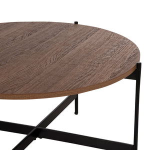 ΣΕΤ 2ΤΜΧ ΤΡΑΠΕΖΙΑ ΣΑΛΟΝΙΟΥ RONDA HM21089.03 MDF ΣΕ ΚΑΡΥΔΙ ΧΡΩΜΑ Φ80εκ & Φ50εκ - Pakobazaar