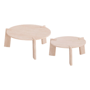 ΣΕΤ 2ΤΜΧ ΤΡΑΠΕΖΙΑ ΣΑΛΟΝΙΟΥ EQUIL HM9943.01 MDF ΜΕ ΜΕΛΑΜΙΝΗ-ΦΥΣΙΚΟ 66x66εκ + 87x87εκ - Pakobazaar