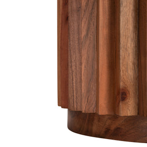 ΣΕΤ 2ΤΜΧ ΤΡΑΠΕΖΙΑ ΣΑΛΟΝΙΟΥ ΣΤΡΟΓΓΥΛΑ SEDGE HM11944 ΜΑΣΙΦ ΑΚΑΚΙΑ Φ90 & Φ40εκ. - Pakobazaar