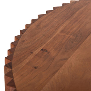 ΣΕΤ 2ΤΜΧ ΤΡΑΠΕΖΙΑ ΣΑΛΟΝΙΟΥ ΣΤΡΟΓΓΥΛΑ SEDGE HM11944 ΜΑΣΙΦ ΑΚΑΚΙΑ Φ90 & Φ40εκ. - Pakobazaar
