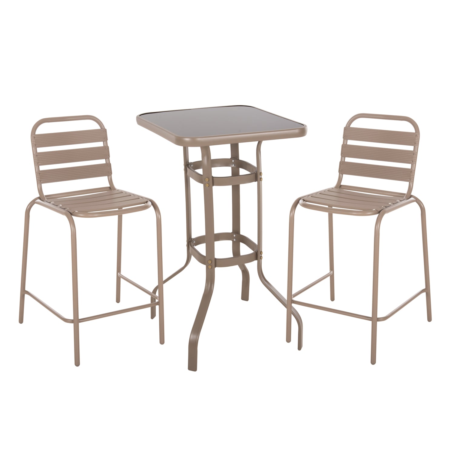 ΣΕΤ 3ΤΜΧ ΕΞΩΤΕΡΙΚΟΥ ΧΩΡΟΥ LAURA HM21054.04 ΣΑΜΠΑΝΙ ΜΕΤΑΛΛΟ & ΑΛΟΥΜΙΝΙΟ - Pakobazaar