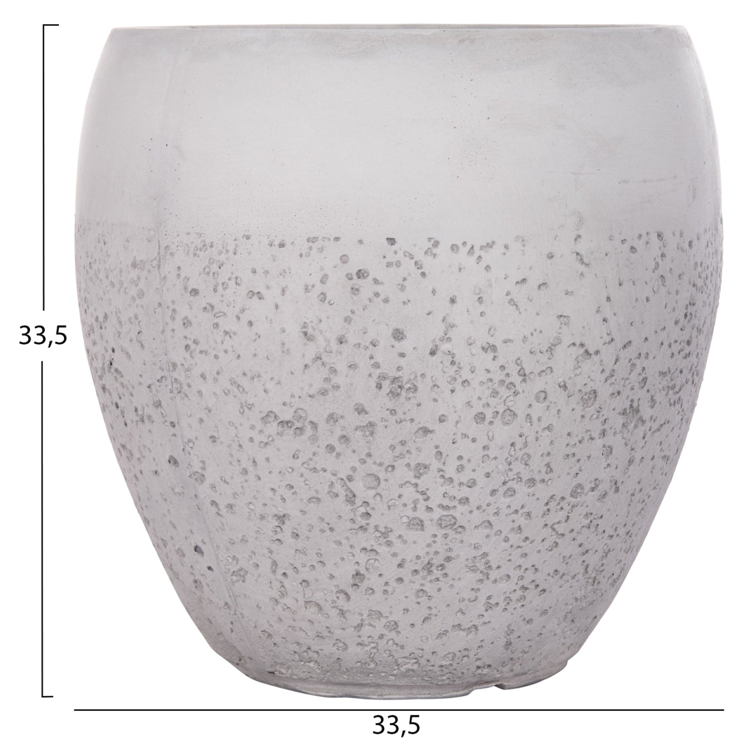ΣΕΤ 3ΤΜΧ ΓΛΑΣΤΡΕΣ ΣΕΙΡΑ GARDENER HM4718 FIBERCLAY ΛΕΥΚΟ Φ55x54Υεκ