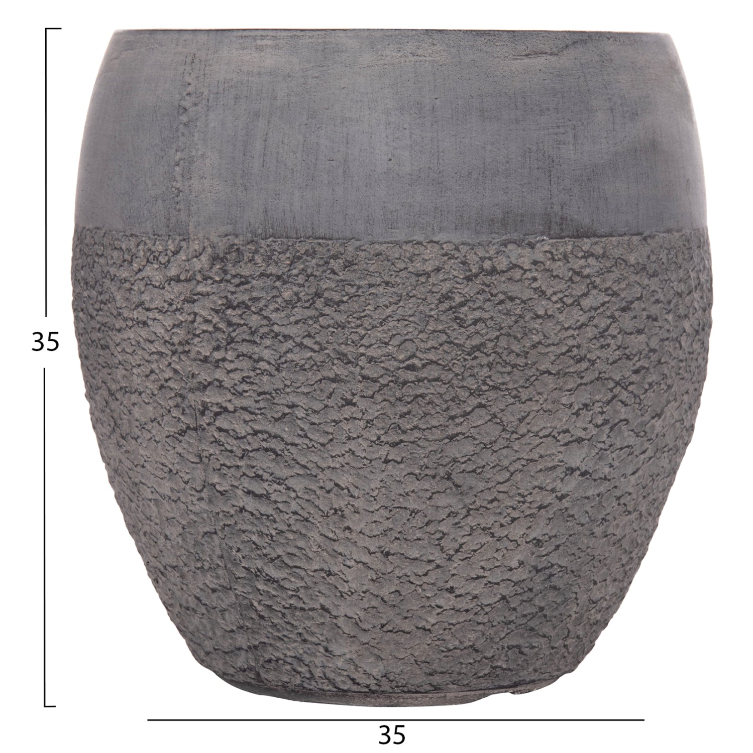 ΣΕΤ 3ΤΜΧ ΓΛΑΣΤΡΕΣ ΣΕΙΡΑ GARDENER HM4725 FIBERCLAY-ΣΕ ΣΚΟΥΡΟ CEMENT ΧΡΩΜΑ Φ55x54Υεκ