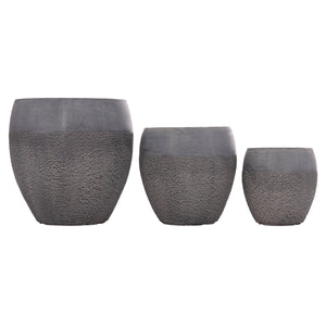 ΣΕΤ 3ΤΜΧ ΓΛΑΣΤΡΕΣ ΣΕΙΡΑ GARDENER HM4725 FIBERCLAY-ΣΕ ΣΚΟΥΡΟ CEMENT ΧΡΩΜΑ Φ55x54Υεκ