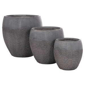 ΣΕΤ 3ΤΜΧ ΓΛΑΣΤΡΕΣ ΣΕΙΡΑ GARDENER HM4725 FIBERCLAY-ΣΕ ΣΚΟΥΡΟ CEMENT ΧΡΩΜΑ Φ55x54Υεκ