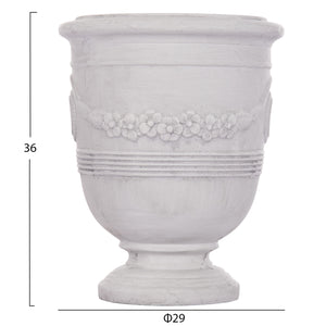 ΣΕΤ 3ΤΜΧ ΓΛΑΣΤΡΕΣ ΜΕ ΑΝΑΓΛΥΦΟ GARDENER HM4729 FIBERCLAY-ΣΕ ΥΠΟΛΕΥΚΟ Φ58x72.5Υεκ - Pakobazaar