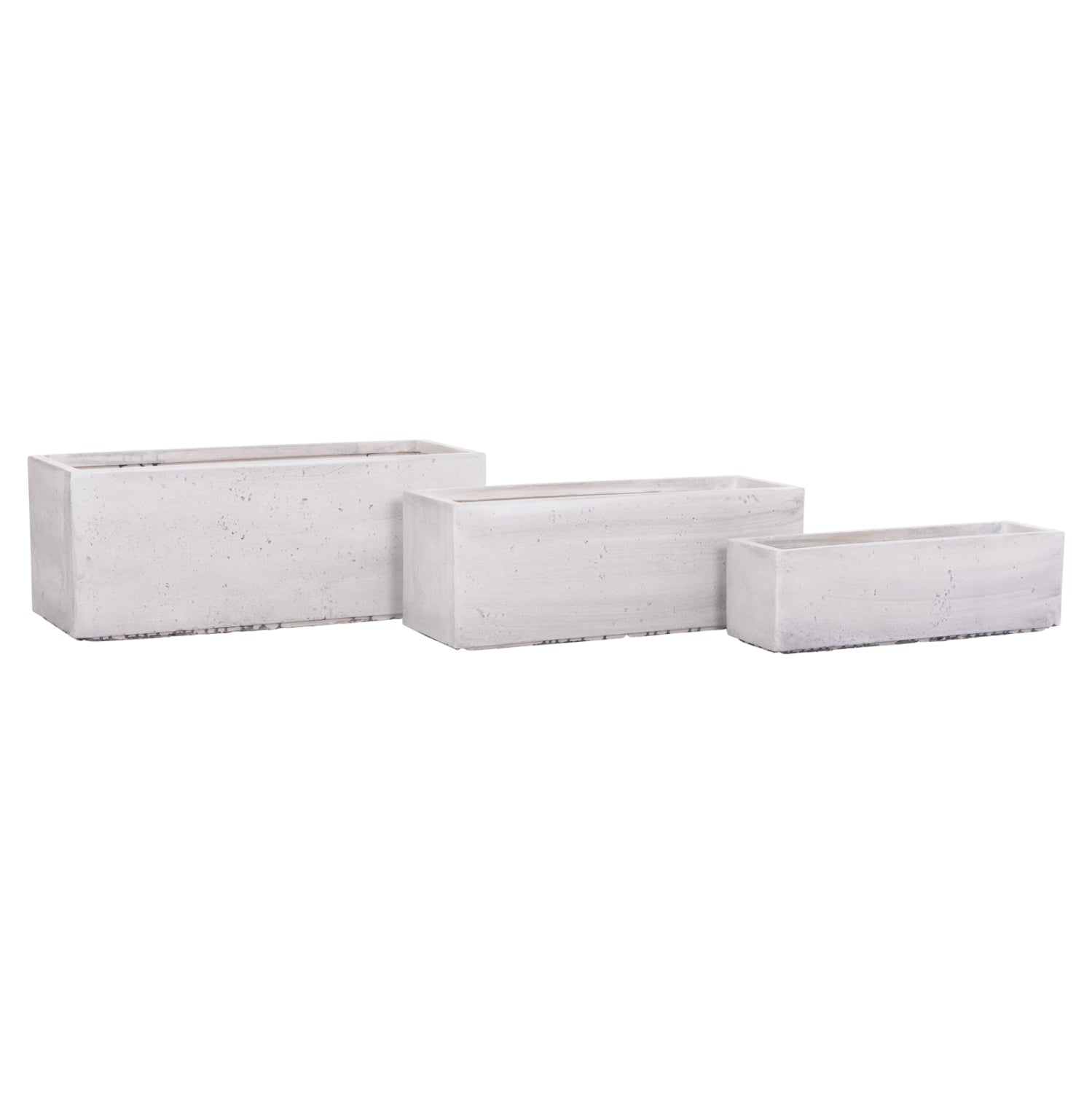 ΣΕΤ 3ΤΜΧ ΓΛΑΣΤΡΕΣ ΟΡΘΟΓΩΝΙΕΣ GARDENER HM4723 FIBERCLAY ΓΚΡΙ CEMENT 81x30x30Υεκ.