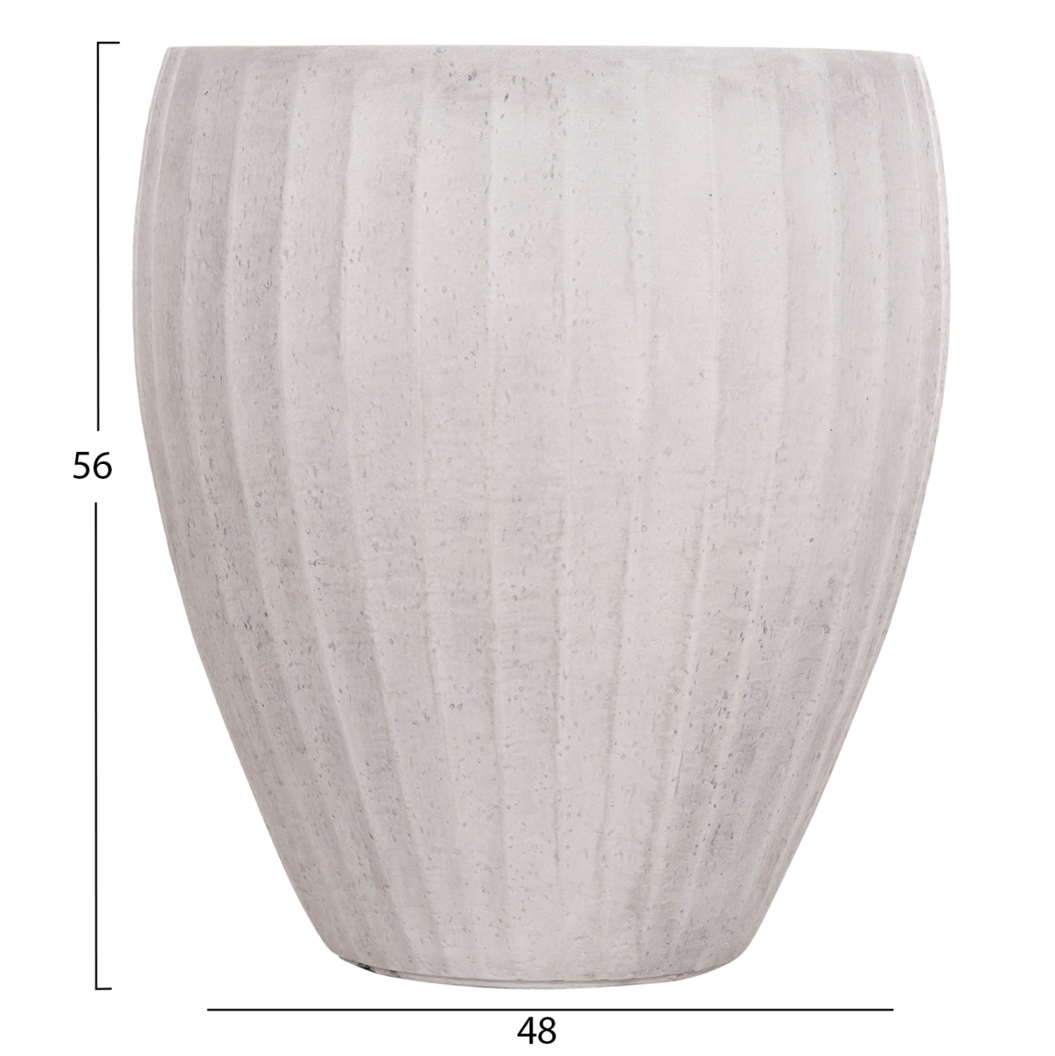 ΣΕΤ 3ΤΜΧ ΓΛΑΣΤΡΕΣ ΣΤΡΟΓΓΥΛΕΣ ΣΕΙΡΑ GARDENER HM4728 FIBERCLAY-ΧΡΩΜΑ CEMENT Φ48x56Υεκ - Pakobazaar