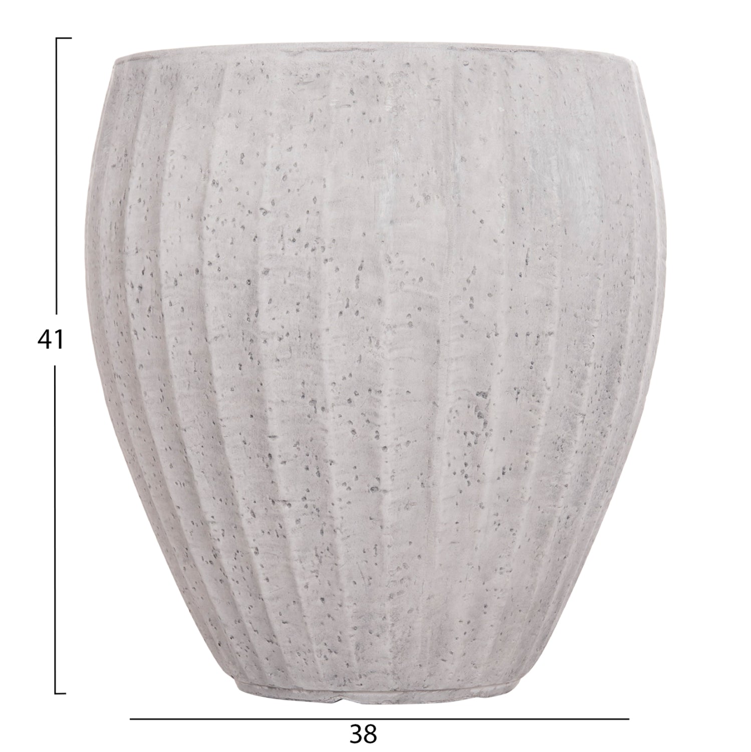 ΣΕΤ 3ΤΜΧ ΓΛΑΣΤΡΕΣ ΣΤΡΟΓΓΥΛΕΣ ΣΕΙΡΑ GARDENER HM4728 FIBERCLAY-ΧΡΩΜΑ CEMENT Φ48x56Υεκ - Pakobazaar