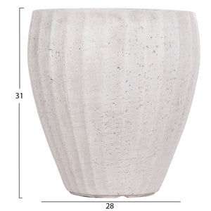 ΣΕΤ 3ΤΜΧ ΓΛΑΣΤΡΕΣ ΣΤΡΟΓΓΥΛΕΣ ΣΕΙΡΑ GARDENER HM4728 FIBERCLAY-ΧΡΩΜΑ CEMENT Φ48x56Υεκ - Pakobazaar