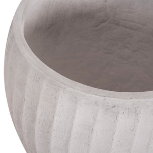 ΣΕΤ 3ΤΜΧ ΓΛΑΣΤΡΕΣ ΣΤΡΟΓΓΥΛΕΣ ΣΕΙΡΑ GARDENER HM4728 FIBERCLAY-ΧΡΩΜΑ CEMENT Φ48x56Υεκ - Pakobazaar