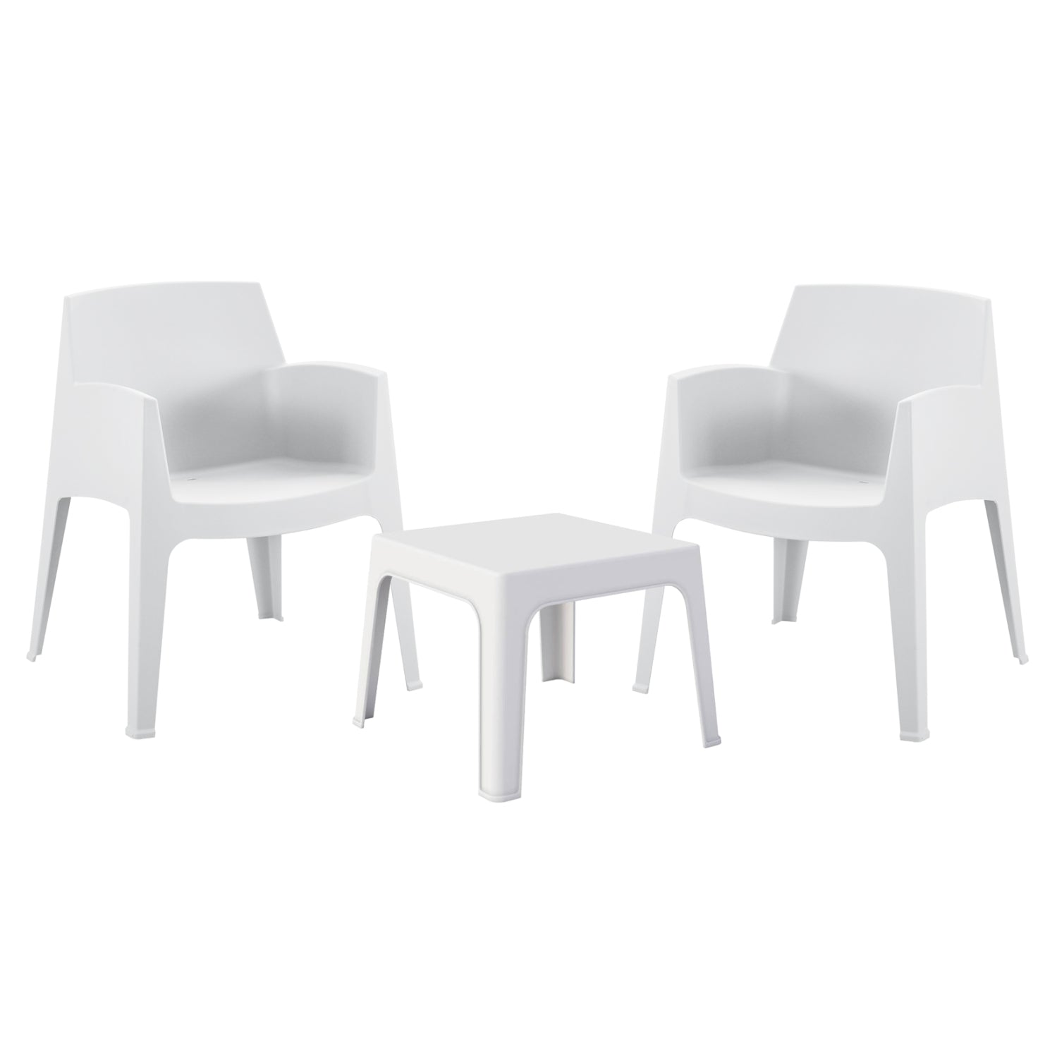 ΣΕΤ 3ΤΜΧ ΠΟΛΥΠΡΟΠΥΛΕΝΙΟΥ SLEEK HM21267.01 ΤΡΑΠΕΖΑΚΙ & 2 ΠΟΛΥΘΡΟΝΕΣ-ΛΕΥΚΟ - Pakobazaar