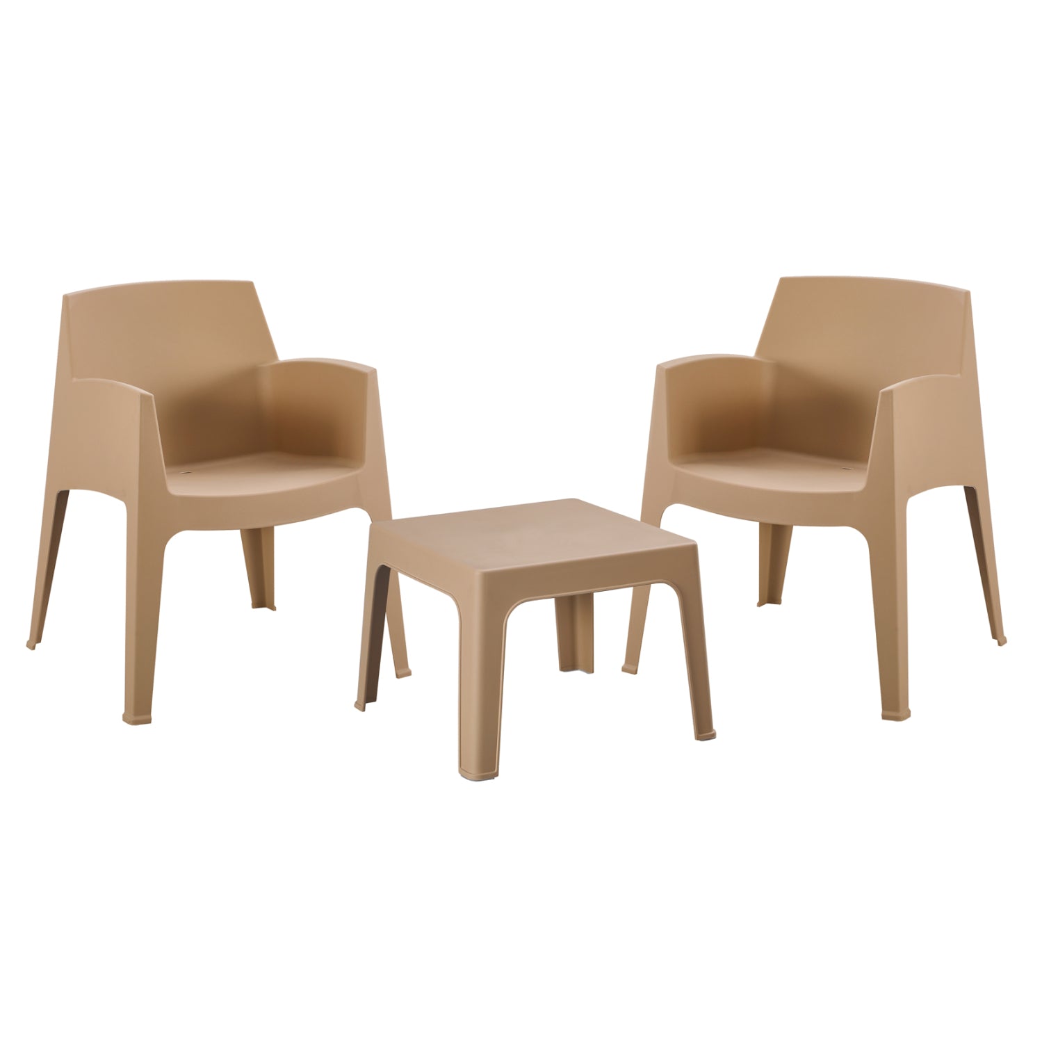 ΣΕΤ 3ΤΜΧ ΠΟΛΥΠΡΟΠΥΛΕΝΙΟΥ SLEEK HM21267.03 ΤΡΑΠΕΖΑΚΙ & 2 ΠΟΛΥΘΡΟΝΕΣ-ΚΑΠΟΥΤΣΙΝΟ - Pakobazaar