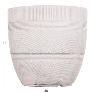 ΣΕΤ 4ΤΜΧ ΓΛΑΣΤΡΕΣ ΣΤΡΟΓΓΥΛΕΣ ΣΕΙΡΑ GARDENER HM4719 FIBERCLAY-ΧΡΩΜΑ CEMENT Φ44x43Υεκ