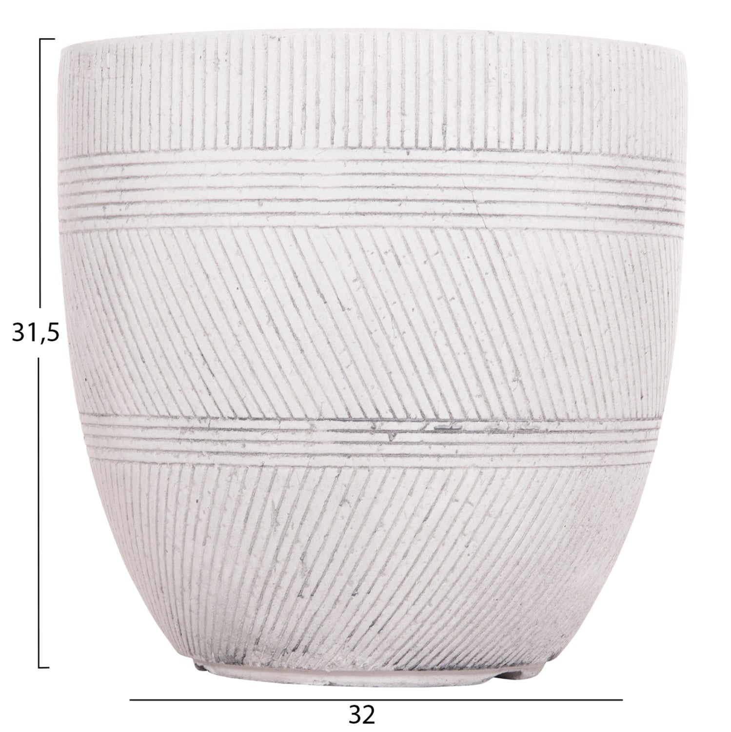 ΣΕΤ 4ΤΜΧ ΓΛΑΣΤΡΕΣ ΣΤΡΟΓΓΥΛΕΣ ΣΕΙΡΑ GARDENER HM4719 FIBERCLAY-ΧΡΩΜΑ CEMENT Φ44x43Υεκ
