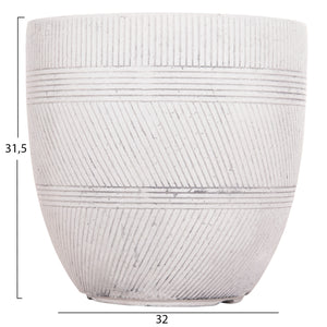 ΣΕΤ 4ΤΜΧ ΓΛΑΣΤΡΕΣ ΣΤΡΟΓΓΥΛΕΣ ΣΕΙΡΑ GARDENER HM4719 FIBERCLAY-ΧΡΩΜΑ CEMENT Φ44x43Υεκ