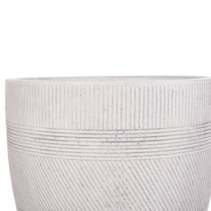 ΣΕΤ 4ΤΜΧ ΓΛΑΣΤΡΕΣ ΣΤΡΟΓΓΥΛΕΣ ΣΕΙΡΑ GARDENER HM4719 FIBERCLAY-ΧΡΩΜΑ CEMENT Φ44x43Υεκ