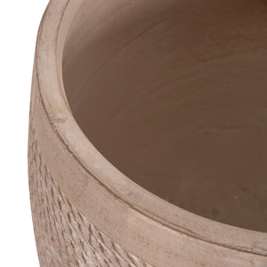 ΣΕΤ 4ΤΜΧ ΓΛΑΣΤΡΕΣ ΣΤΡΟΓΓΥΛΕΣ GARDENER HM4722 FIBERCLAY--IVORY CEMENT Φ54x54Υεκ - Pakobazaar