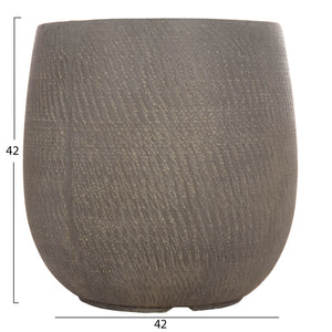 ΣΕΤ 4ΤΜΧ ΓΛΑΣΤΡΕΣ ΣΤΡΟΓΓΥΛΕΣ GARDENER HM4726 FIBERCLAY ΓΚΡΙΖΟΠΡΑΣΙΝΟ Φ52x55Υεκ