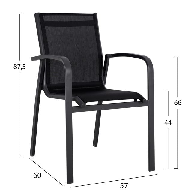 ΣΕΤ 5ΤΜΧ ΤΡΑΠΕΖΙ ΑΛΟΥΜΙΝΙΟΥ & ΠΟΛΥΘΡΟΝΕΣ ΑΛΟΥΜΙΝΙΟΥ ΑΝΘΡΑΚΙ HM10592.02 - Pakobazaar
