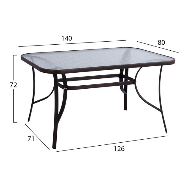 ΣΕΤ 5ΤΜΧ ΤΡΑΠΕΖΙ ΜΕΤΑΛΛΙΚΟ & ΠΤΥΣΣΟΜΕΝΕΣ ΚΑΡΕΚΛΕΣ ΚΑΦΕ HM10558.02 - Pakobazaar