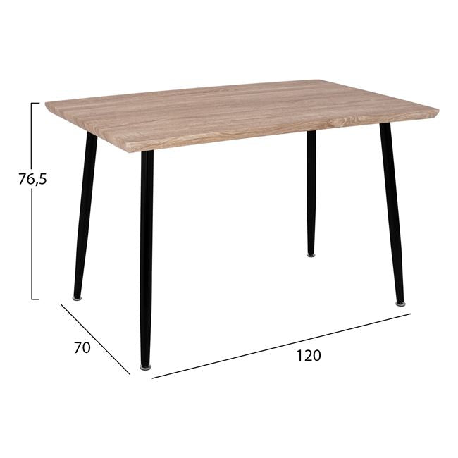 ΣΕΤ 5ΤΜΧ ΤΡΑΠΕΖΙ SONAMA ΜΑΥΡΑ ΠΟΔΙΑ & ΚΑΡΕΚΛΕΣ ΠΟΛΥΠΡΟΠΥΛΕΝΙΟΥ ΜΑΥΡΕΣ HM11025.02 - Pakobazaar