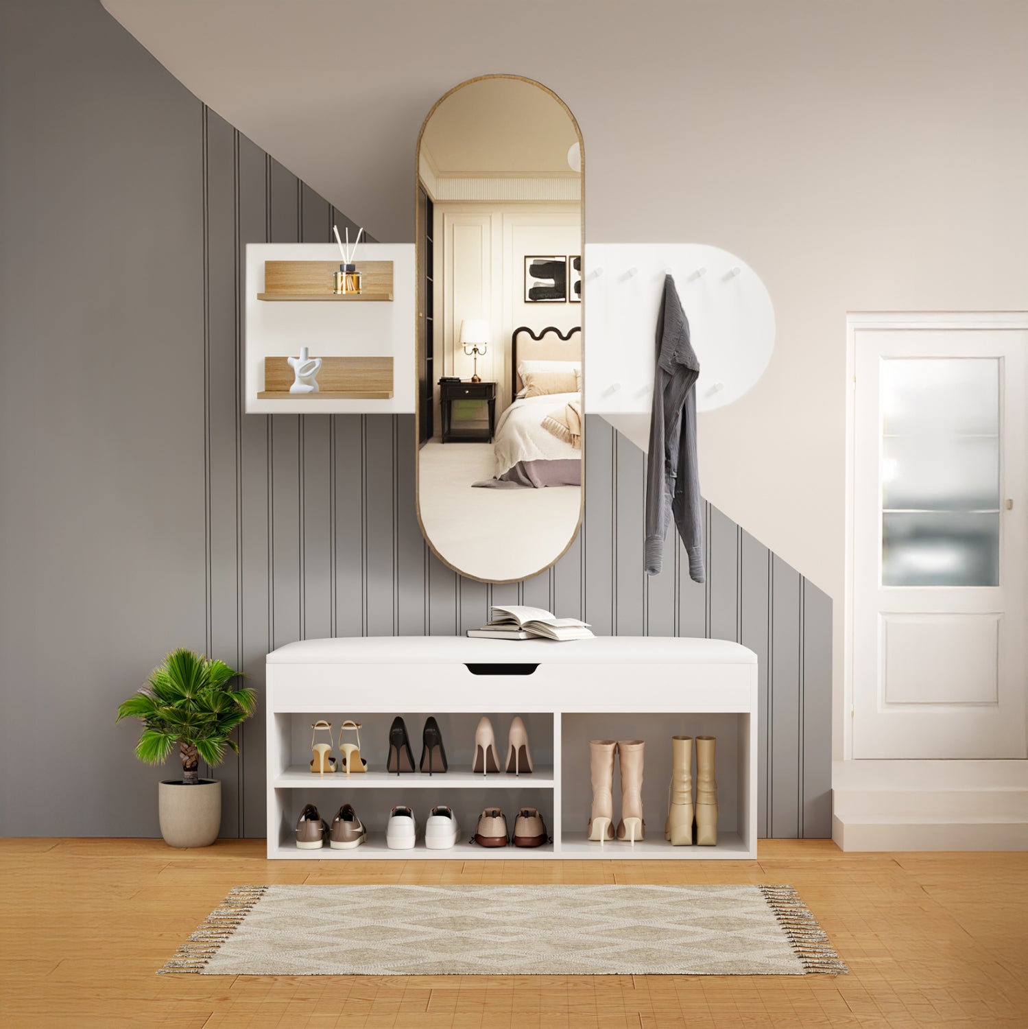 ΣΕΤ ΕΙΣΟΔΟΥ 2ΤΜΧ CHERYL HM21276.02 ΜΕΛΑΜΙΝΗ ΣΕ ΛΕΥΚΟ--SONAMA - Pakobazaar