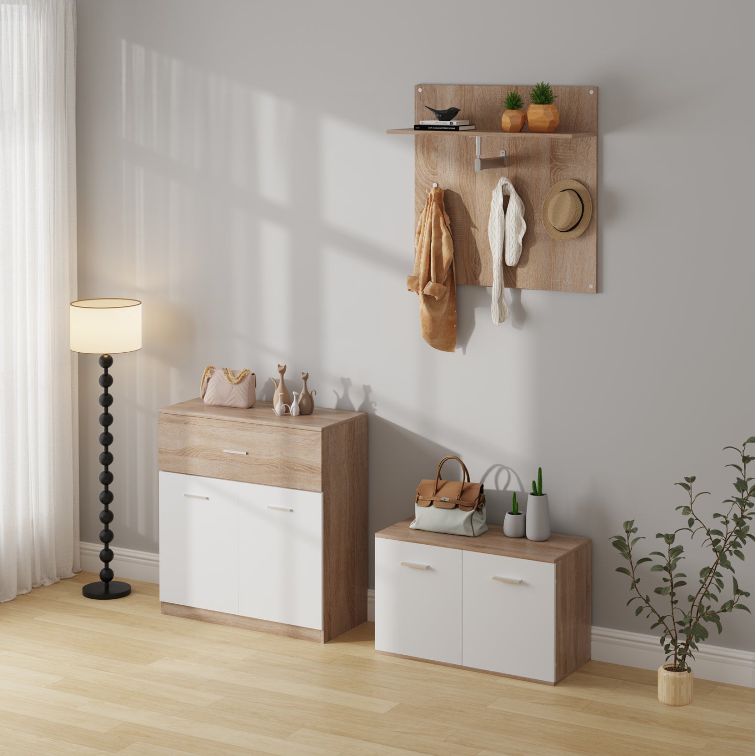 ΣΕΤ ΕΙΣΟΔΟΥ 3ΤΜΧ DIONNE HM21058 ΜΕΛΑΜΙΝΗ ΣΕ ΣΟΝΑΜΑ-ΛΕΥΚΟ - Pakobazaar