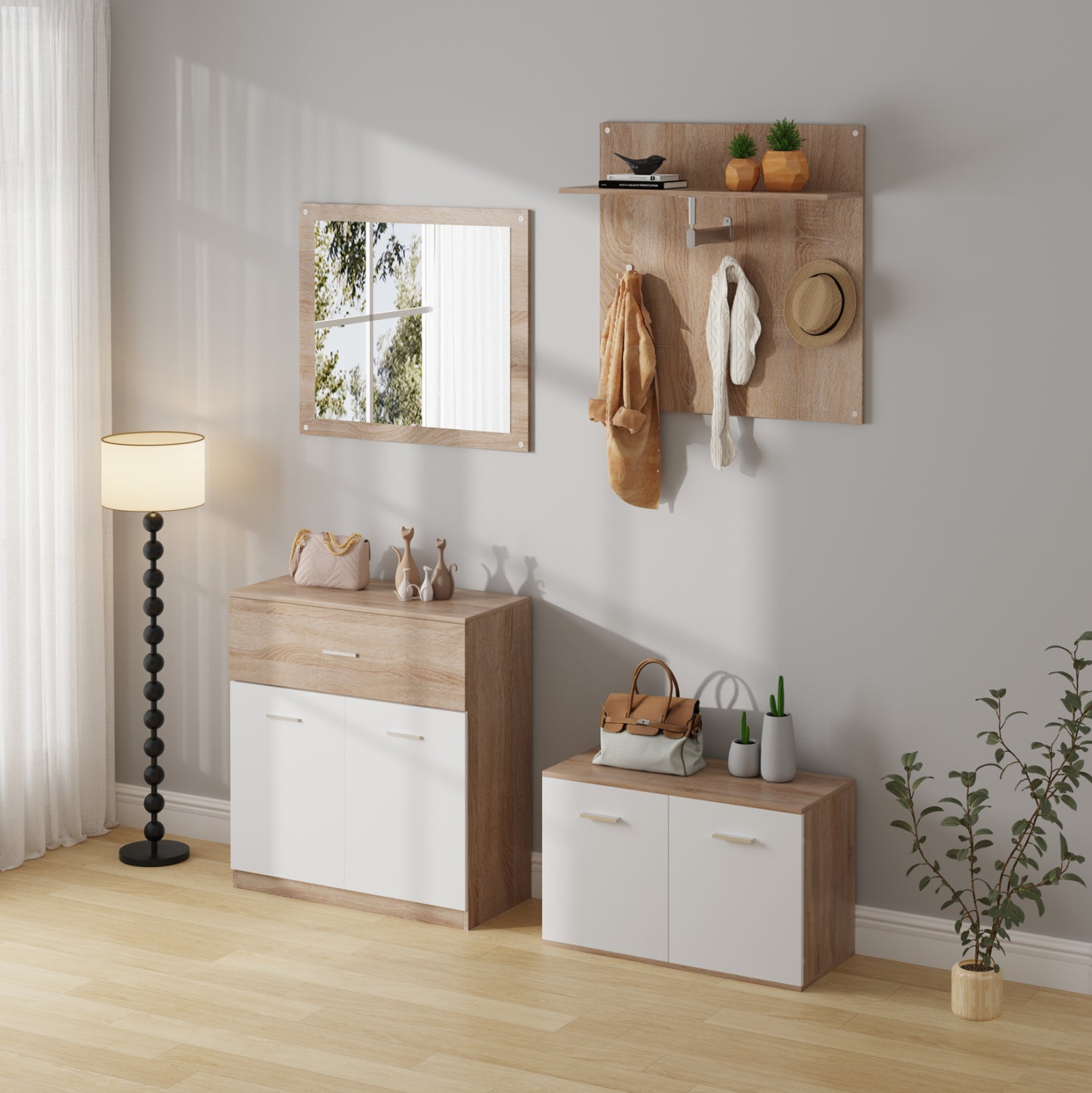 ΣΕΤ ΕΙΣΟΔΟΥ 4ΤΜΧ DIONNE HM21057 ΜΕΛΑΜΙΝΗ ΣΕ ΣΟΝΑΜΑ-ΛΕΥΚΟ - Pakobazaar