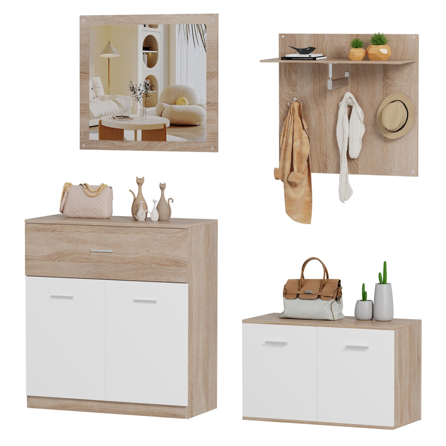 ΣΕΤ ΕΙΣΟΔΟΥ 4ΤΜΧ DIONNE HM21057 ΜΕΛΑΜΙΝΗ ΣΕ ΣΟΝΑΜΑ-ΛΕΥΚΟ - Pakobazaar