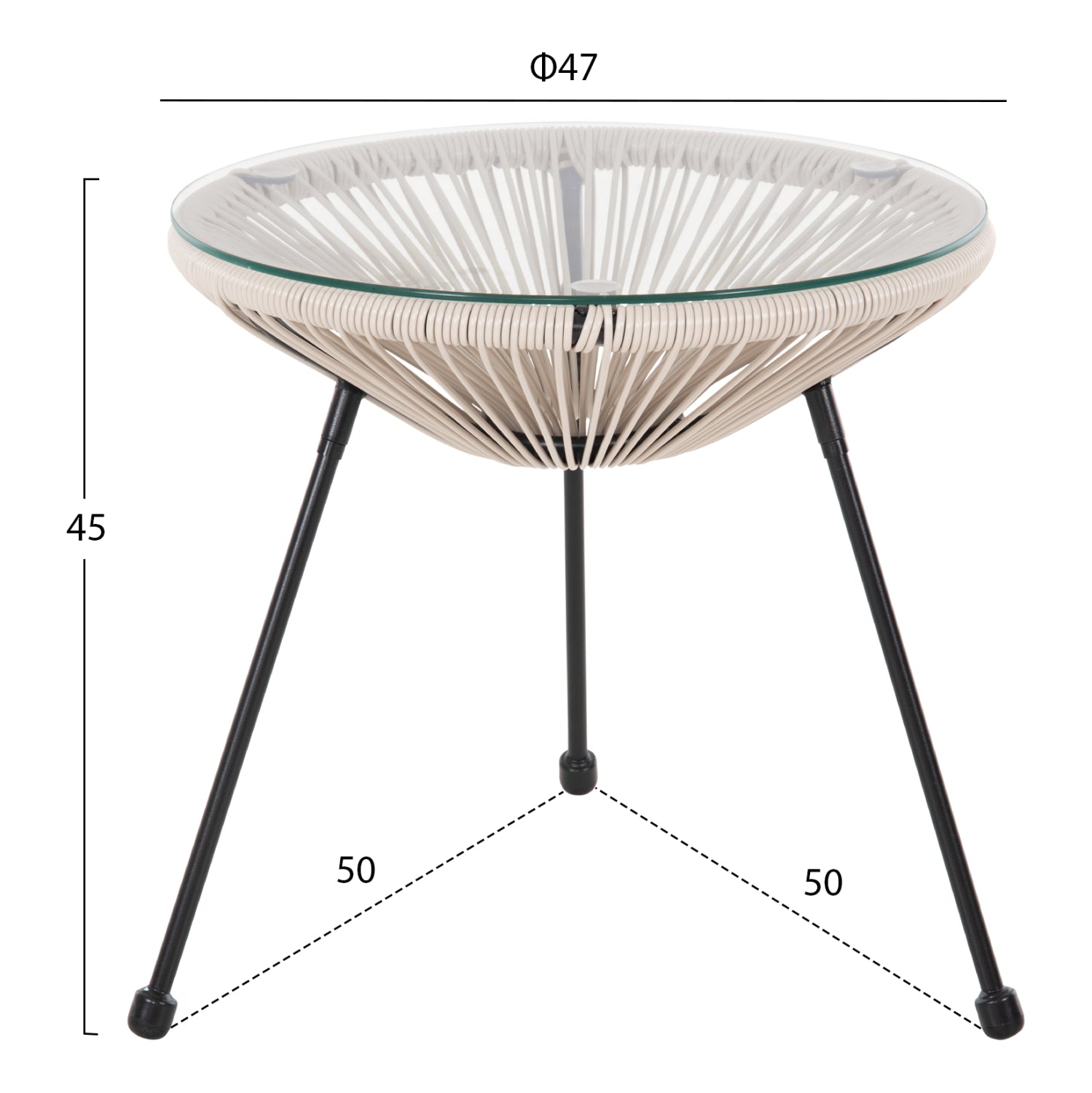 ΣΕΤ ΕΞΩΤΕΡΙΚΟΥ ΧΩΡΟΥ 3ΤΜΧ ACAPULCO HM11861.03 P.E.RATTAN ΕΚΡΟΥ-ΜΕΤΑΛΛΟ ΣΕ ΜΑΥΡΟ - Pakobazaar