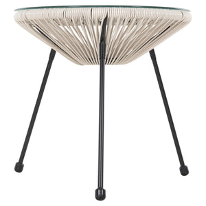ΣΕΤ ΕΞΩΤΕΡΙΚΟΥ ΧΩΡΟΥ 3ΤΜΧ ACAPULCO HM11861.03 P.E.RATTAN ΕΚΡΟΥ-ΜΕΤΑΛΛΟ ΣΕ ΜΑΥΡΟ - Pakobazaar